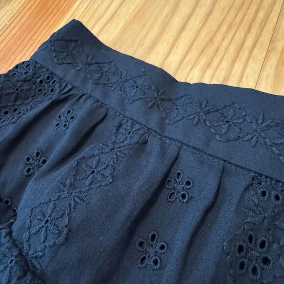NWT Pearl By Lela Rose Embroidered Voile Ruffle Skirt Black Women’s SIZE 8 $345 - Picture 6 of 10